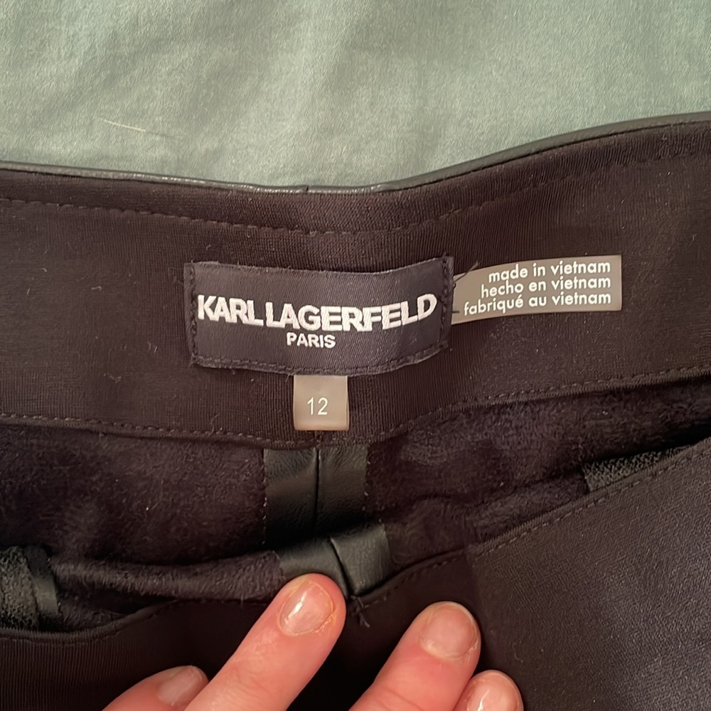 Karl Lagerfeld black leather sailor pants - Picture 5 of 5